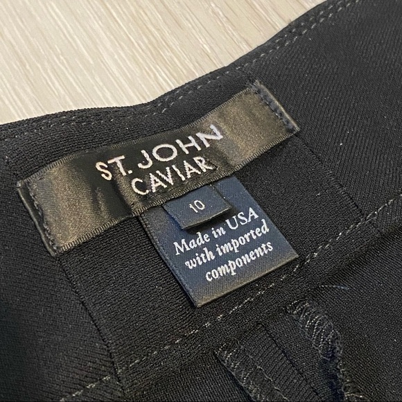St John Caviar Emma Ankle Straight Leg Trouser Black, Size 10 - Picture 6 of 10
